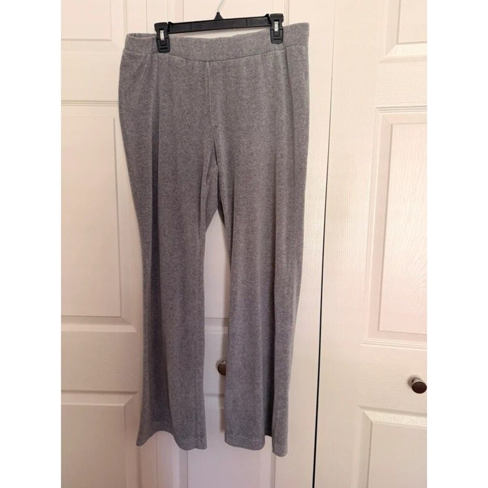 Pure Jill Women’s L Gray Cotton Blend Wide Leg Pull-On Pants Relaxed